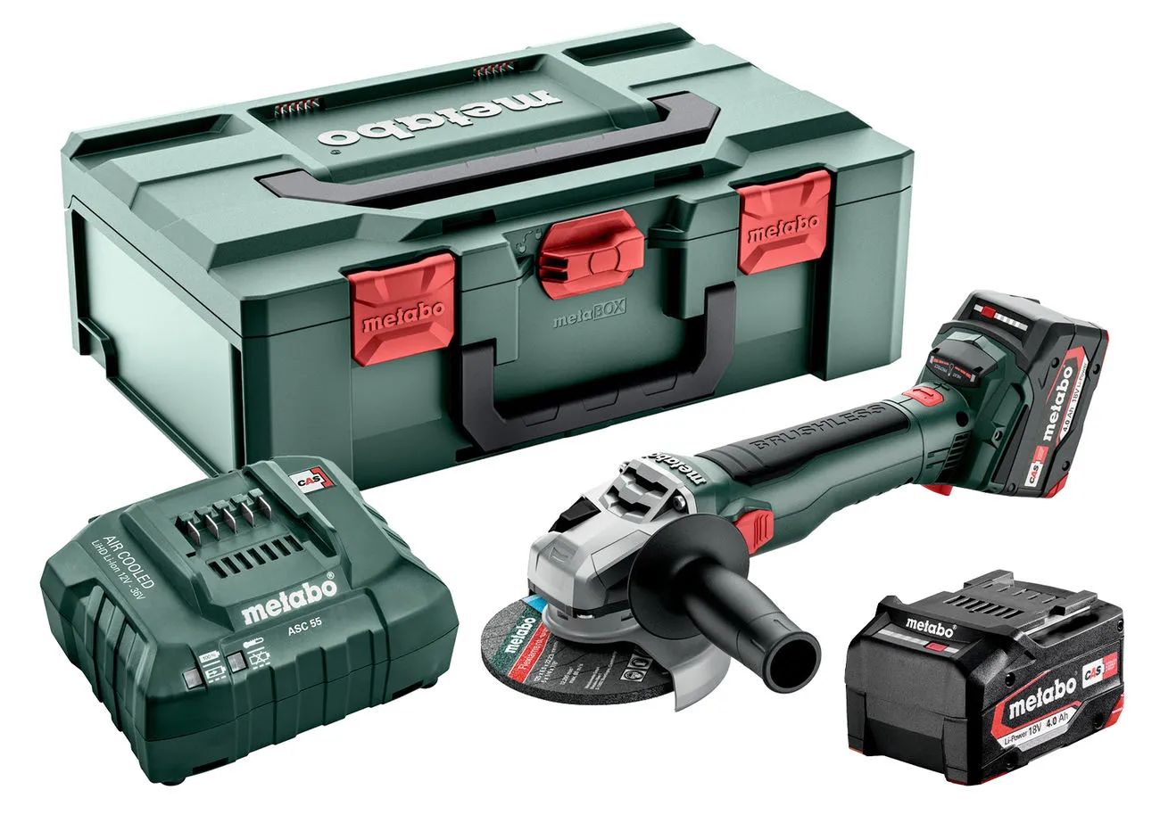 Haakse Slijper Metabo W 18 LT BL 11-125 2x4.0Ah - Rotopino.nl 1 Haakse Slijper Metabo W 18 LT BL 11-125 2x4.0Ah - Rotopino.nl