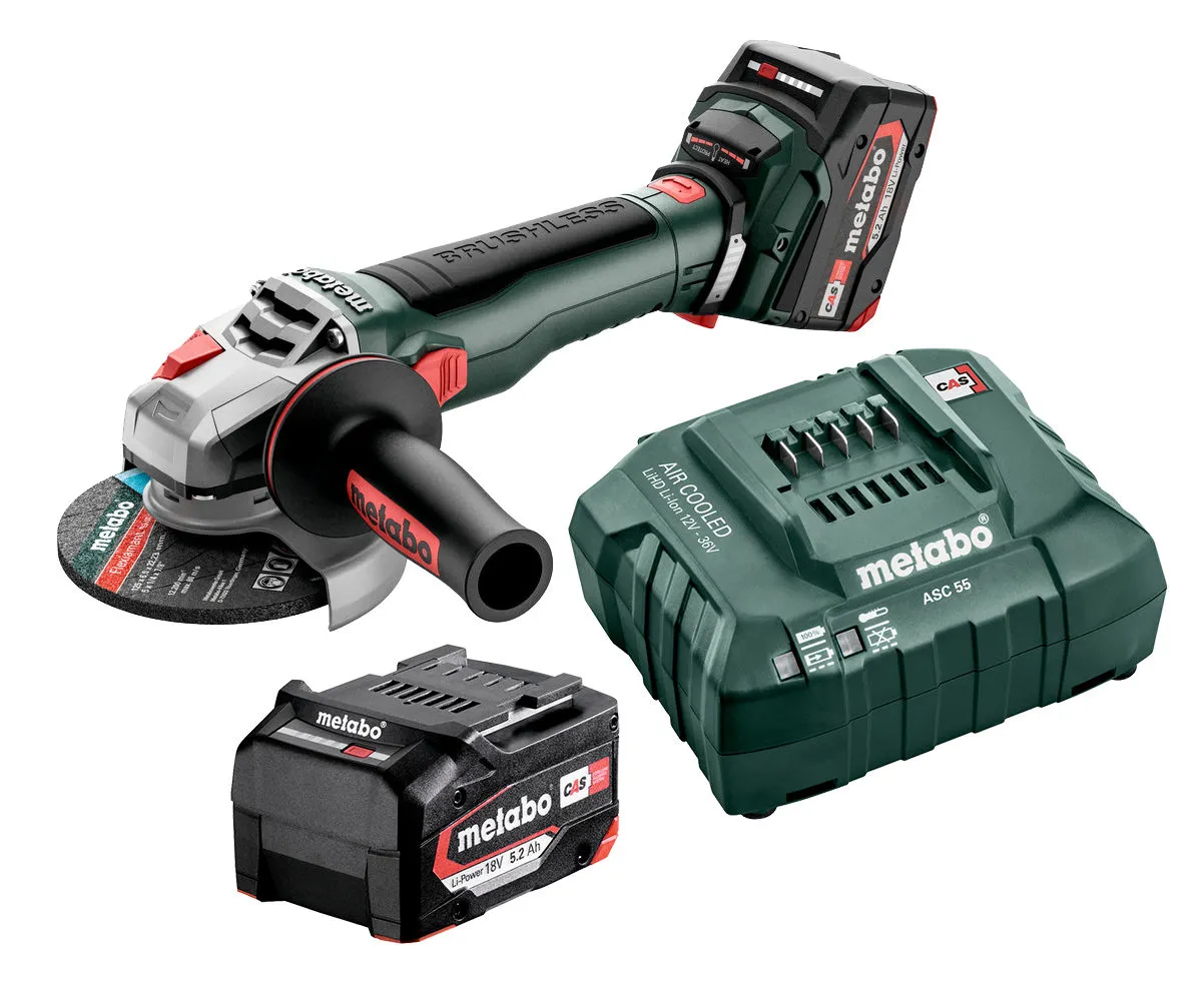 Haakse Slijper Metabo WB 18 LT BL 11-125 Quick 2x5.2Ah - Rotopino.nl 1 Haakse Slijper Metabo WB 18 LT BL 11-125 Quick 2x5.2Ah - Rotopino.nl