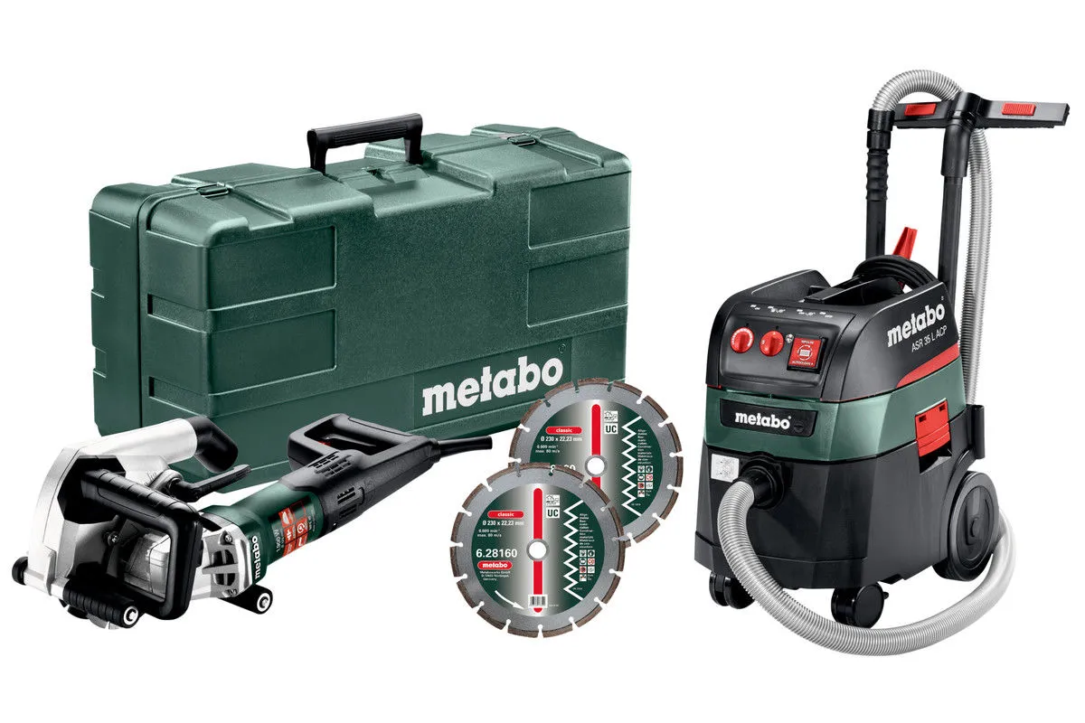 Set: Muursleuvenfrees Set Metabo Set MFE 40 + ASR 35 L ACP - Rotopino.nl 1 Set: Muursleuvenfrees Set Metabo Set MFE 40 + ASR 35 L ACP - Rotopino.nl