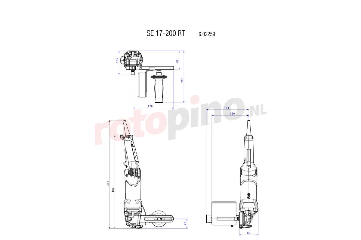 Satineermachine Metabo SE 17-200 RT Set - Rotopino.nl 3 Satineermachine Metabo SE 17-200 RT Set - Rotopino.nl - Afbeelding 3